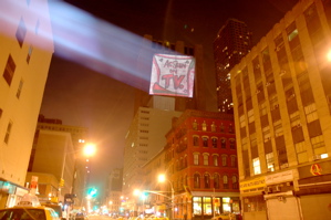 guerrilla projection gbc large format projector culturejam gbc glass bead collective resistance